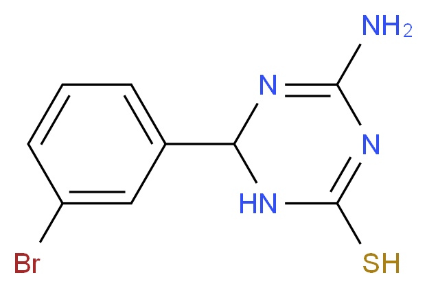 4-Amino-6-(3-bromophenyl)-1,6-dihydro-1,3,5-triazine-2-thiol_Molecular_structure_CAS_)