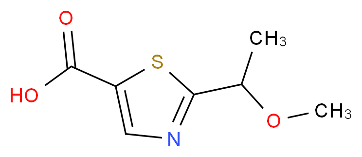 2-(1-methoxyethyl)-1,3-thiazole-5-carboxylic acid_Molecular_structure_CAS_)