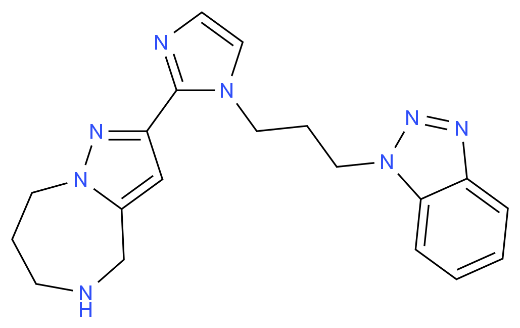 2-{1-[3-(1H-1,2,3-benzotriazol-1-yl)propyl]-1H-imidazol-2-yl}-5,6,7,8-tetrahydro-4H-pyrazolo[1,5-a][1,4]diazepine_Molecular_structure_CAS_)