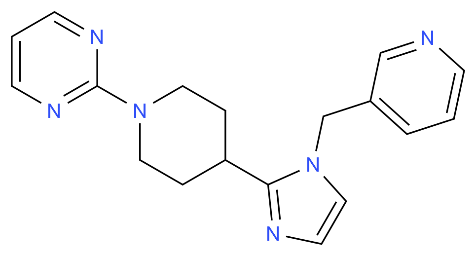2-{4-[1-(pyridin-3-ylmethyl)-1H-imidazol-2-yl]piperidin-1-yl}pyrimidine_Molecular_structure_CAS_)