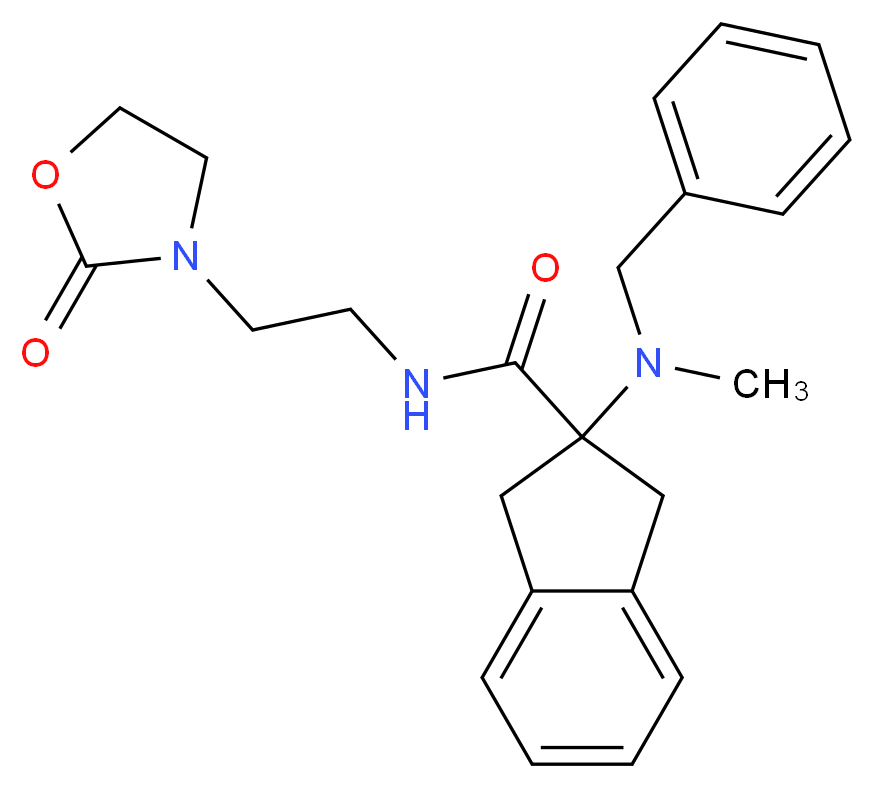 2-[benzyl(methyl)amino]-N-[2-(2-oxo-1,3-oxazolidin-3-yl)ethyl]-2-indanecarboxamide_Molecular_structure_CAS_)