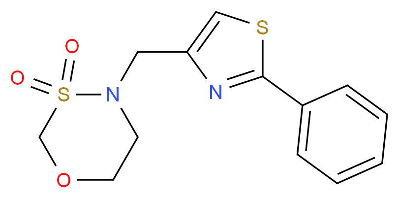4-[(2-phenyl-1,3-thiazol-4-yl)methyl]-1,3,4-oxathiazinane 3,3-dioxide_Molecular_structure_CAS_)