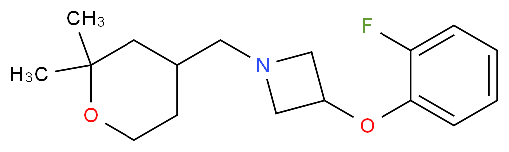 1-[(2,2-dimethyltetrahydro-2H-pyran-4-yl)methyl]-3-(2-fluorophenoxy)azetidine_Molecular_structure_CAS_)