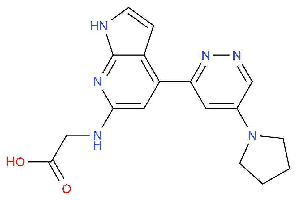 N-[4-(5-pyrrolidin-1-ylpyridazin-3-yl)-1H-pyrrolo[2,3-b]pyridin-6-yl]glycine_Molecular_structure_CAS_)