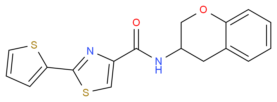 N-(3,4-dihydro-2H-chromen-3-yl)-2-(2-thienyl)-1,3-thiazole-4-carboxamide_Molecular_structure_CAS_)