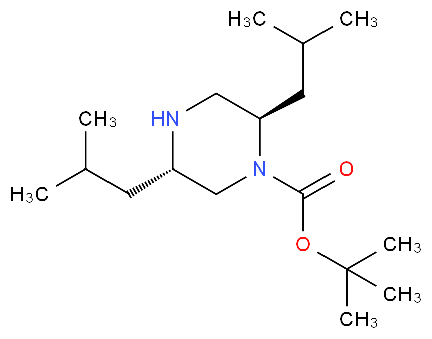 (2R,5S)-2,5-DIISOBUTYL-PIPERAZINE-1-CARBOXYLIC ACID TERT-BUTYL ESTER_Molecular_structure_CAS_)