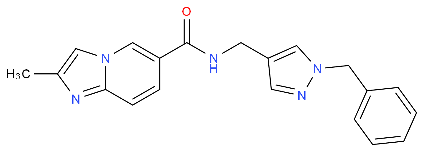 N-[(1-benzyl-1H-pyrazol-4-yl)methyl]-2-methylimidazo[1,2-a]pyridine-6-carboxamide_Molecular_structure_CAS_)