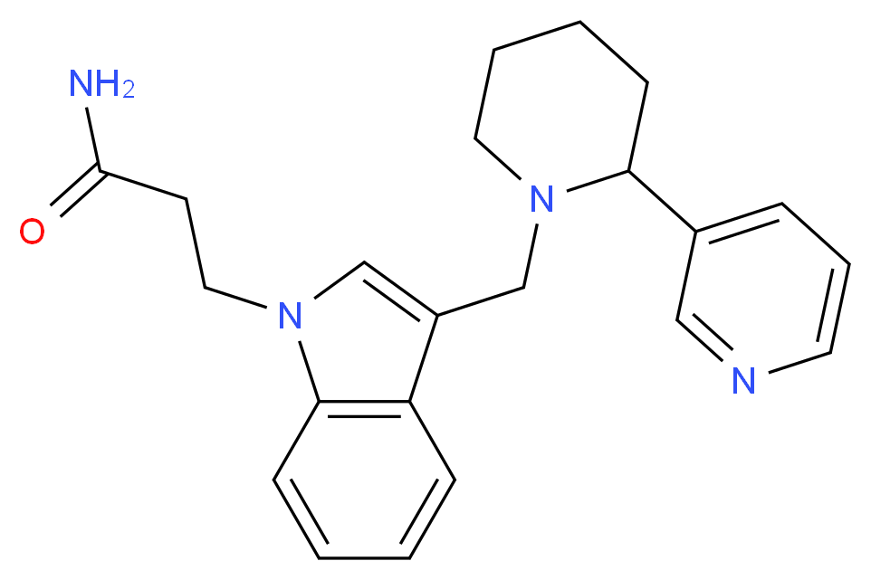 3-{3-[(2-pyridin-3-ylpiperidin-1-yl)methyl]-1H-indol-1-yl}propanamide_Molecular_structure_CAS_)