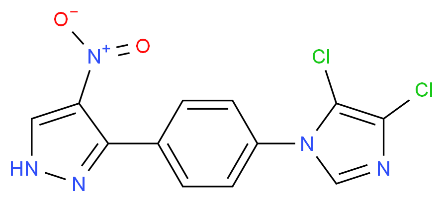 4,5-dichloro-1-[4-(4-nitro-1H-pyrazol-3-yl)phenyl]-1H-imidazole_Molecular_structure_CAS_)