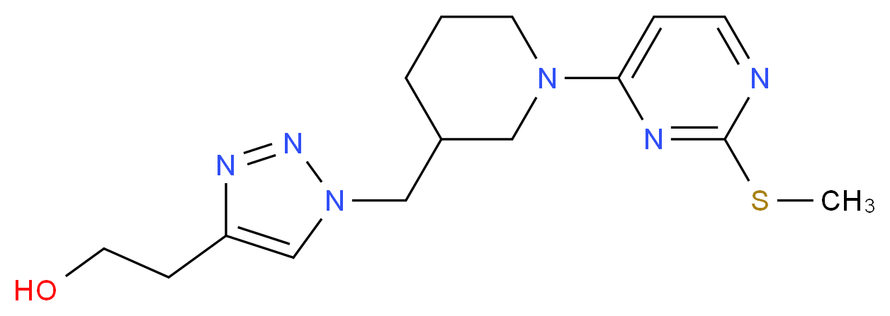 2-[1-({1-[2-(methylthio)-4-pyrimidinyl]-3-piperidinyl}methyl)-1H-1,2,3-triazol-4-yl]ethanol_Molecular_structure_CAS_)