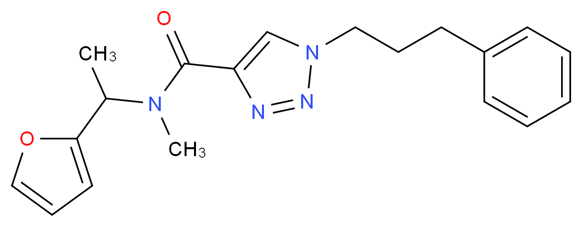 N-[1-(2-furyl)ethyl]-N-methyl-1-(3-phenylpropyl)-1H-1,2,3-triazole-4-carboxamide_Molecular_structure_CAS_)