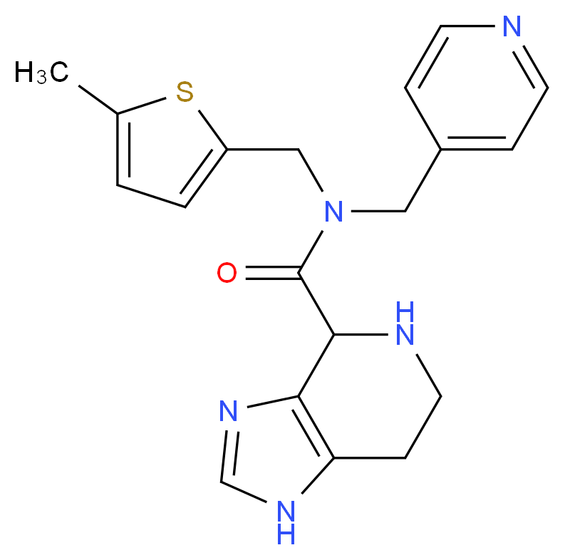 N-[(5-methyl-2-thienyl)methyl]-N-(4-pyridinylmethyl)-4,5,6,7-tetrahydro-1H-imidazo[4,5-c]pyridine-4-carboxamide_Molecular_structure_CAS_)