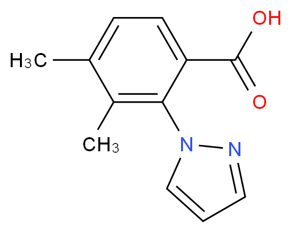 3,4-Dimethyl-2-(1H-pyrazol-1-yl)benzoic acid_Molecular_structure_CAS_)