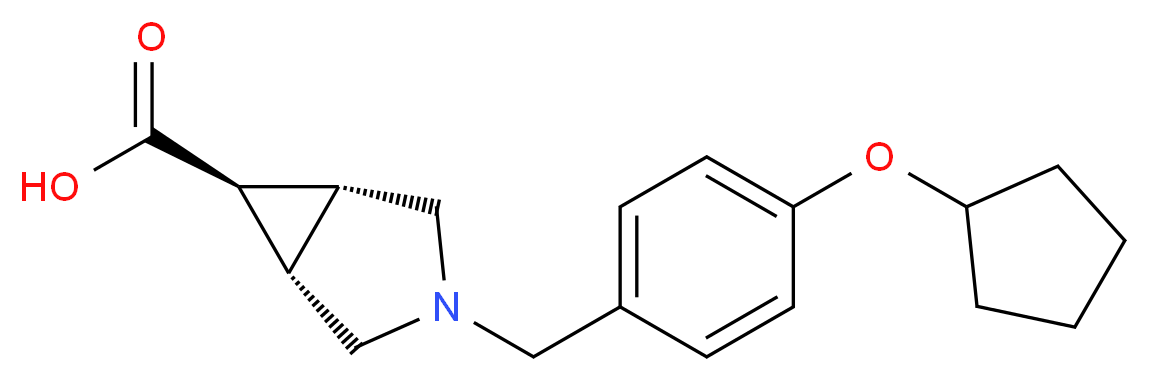 (1R*,5S*,6r)-3-[4-(cyclopentyloxy)benzyl]-3-azabicyclo[3.1.0]hexane-6-carboxylic acid_Molecular_structure_CAS_)