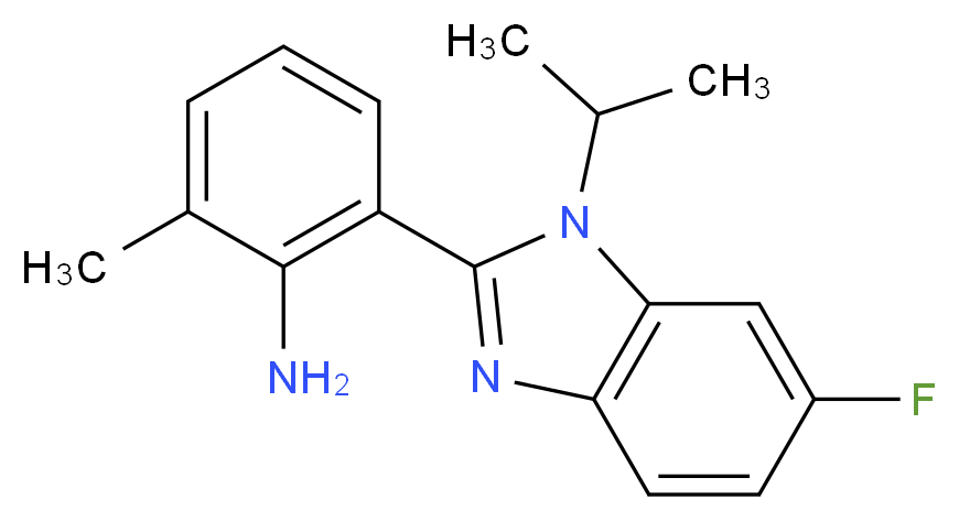 2-(6-fluoro-1-isopropyl-1H-benzimidazol-2-yl)-6-methylaniline_Molecular_structure_CAS_)