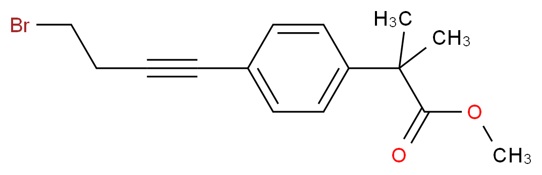 4-(4-Bromo-1-butyn-1-yl)-α,α-dimethyl-benzeneacetic Acid Methyl Ester_Molecular_structure_CAS_1159977-16-8)