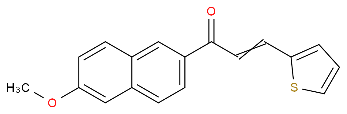 1-(6-methoxy-2-naphthyl)-3-(2-thienyl)prop-2-en-1-one_Molecular_structure_CAS_)