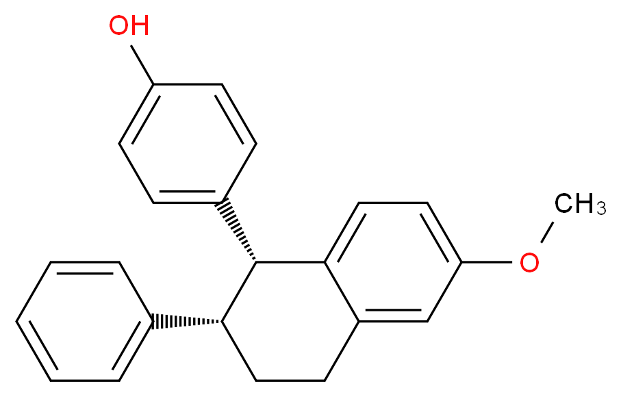 cis-4-(1,2,3,4-Tetrahydro-6-methoxy-2-phenyl-1-naphthalenyl)phenol_Molecular_structure_CAS_14089-22-6)