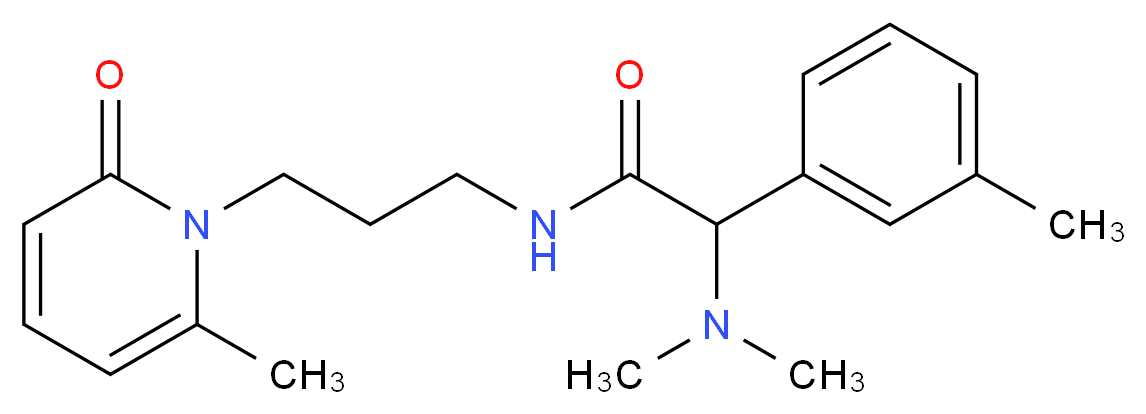 2-(dimethylamino)-N-[3-(6-methyl-2-oxo-1(2H)-pyridinyl)propyl]-2-(3-methylphenyl)acetamide_Molecular_structure_CAS_)