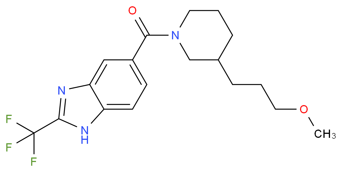 5-{[3-(3-methoxypropyl)-1-piperidinyl]carbonyl}-2-(trifluoromethyl)-1H-benzimidazole_Molecular_structure_CAS_)