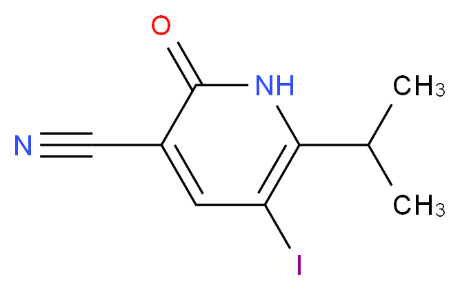 1,2-Dihydro-5-iodo-6-isopropyl-2-oxopyridine-3-carbonitrile 95+%_Molecular_structure_CAS_)