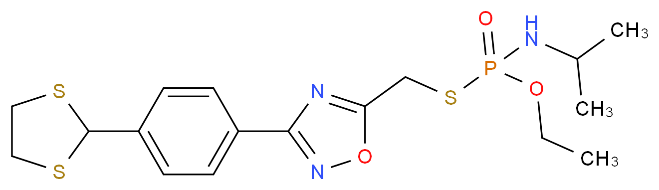 3-[4-(1,3-Dithiolan-2-yl)phenyl]-5-(ethoxyisopropylaminophosphoryl)thiomethyl-1,2,4-oxadiazole_Molecular_structure_CAS_)