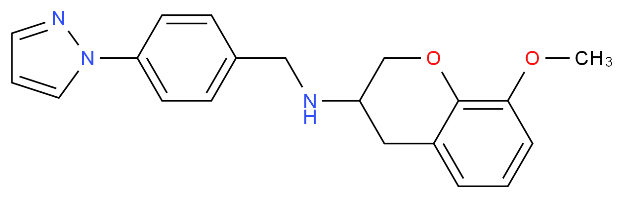 (8-methoxy-3,4-dihydro-2H-chromen-3-yl)[4-(1H-pyrazol-1-yl)benzyl]amine_Molecular_structure_CAS_)