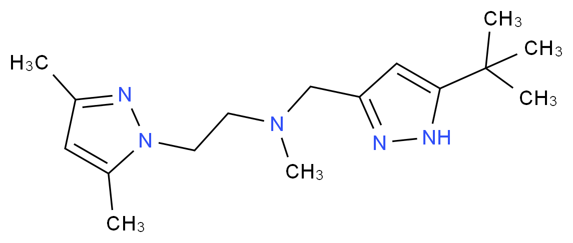 N-[(5-tert-butyl-1H-pyrazol-3-yl)methyl]-2-(3,5-dimethyl-1H-pyrazol-1-yl)-N-methylethanamine_Molecular_structure_CAS_)