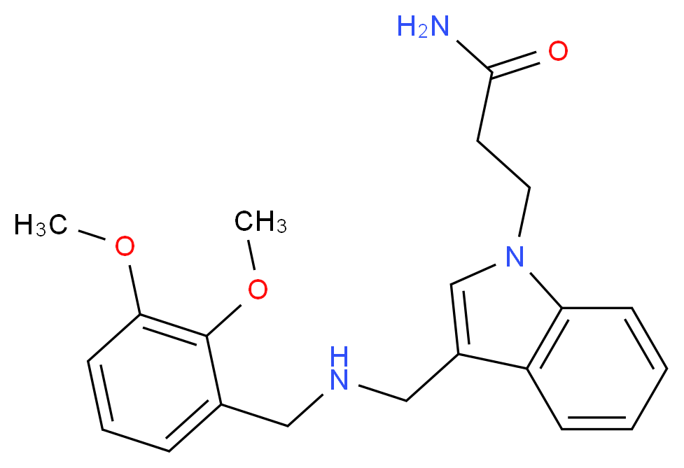 3-(3-{[(2,3-dimethoxybenzyl)amino]methyl}-1H-indol-1-yl)propanamide_Molecular_structure_CAS_)