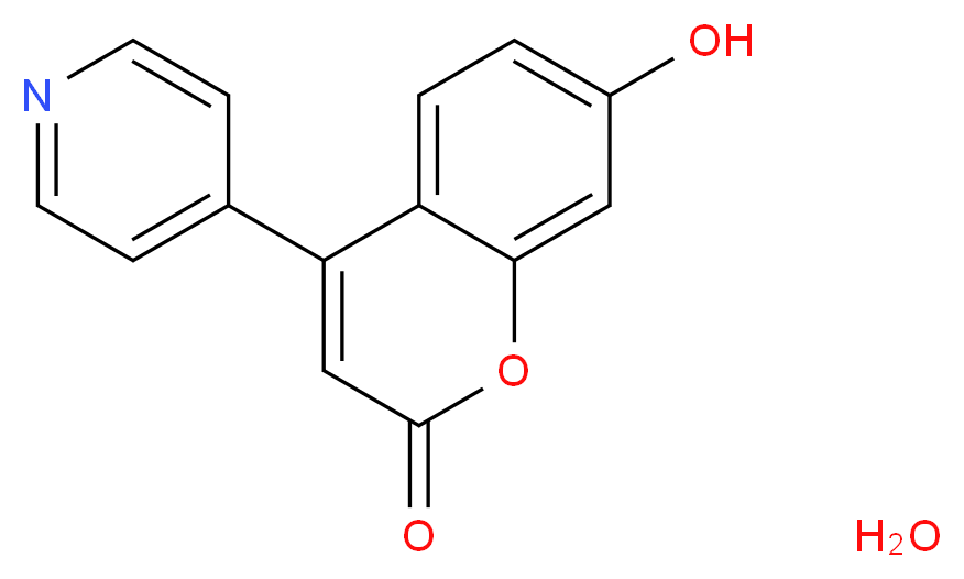 7-Hydroxy-4-(pyridin-4-yl)coumarin monohydrate_Molecular_structure_CAS_386704-08-1)