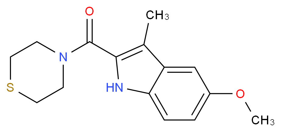 5-methoxy-3-methyl-2-(4-thiomorpholinylcarbonyl)-1H-indole_Molecular_structure_CAS_)