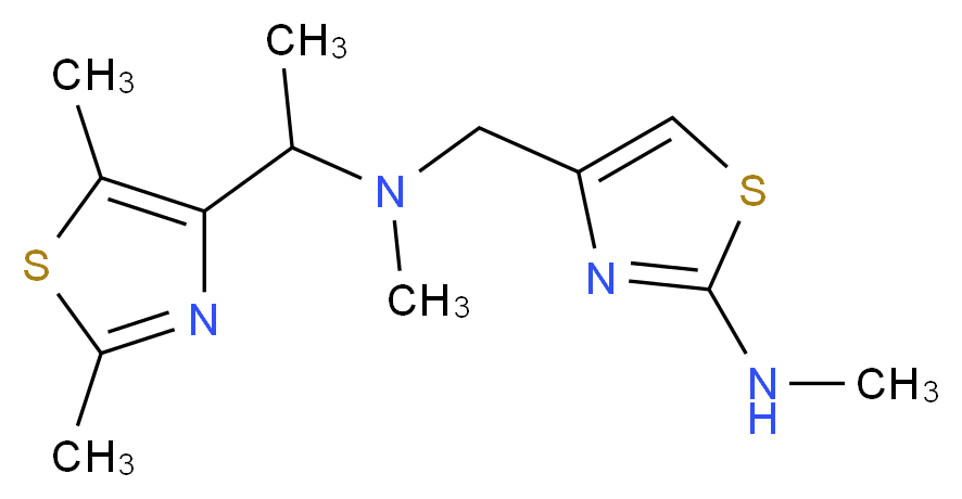 4-{[[1-(2,5-dimethyl-1,3-thiazol-4-yl)ethyl](methyl)amino]methyl}-N-methyl-1,3-thiazol-2-amine_Molecular_structure_CAS_)