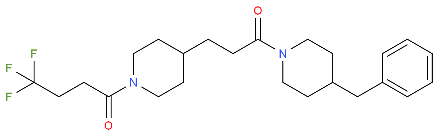 4-benzyl-1-{3-[1-(4,4,4-trifluorobutanoyl)-4-piperidinyl]propanoyl}piperidine_Molecular_structure_CAS_)