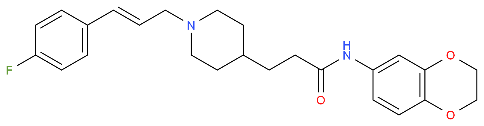 N-(2,3-dihydro-1,4-benzodioxin-6-yl)-3-{1-[(2E)-3-(4-fluorophenyl)-2-propen-1-yl]-4-piperidinyl}propanamide_Molecular_structure_CAS_)