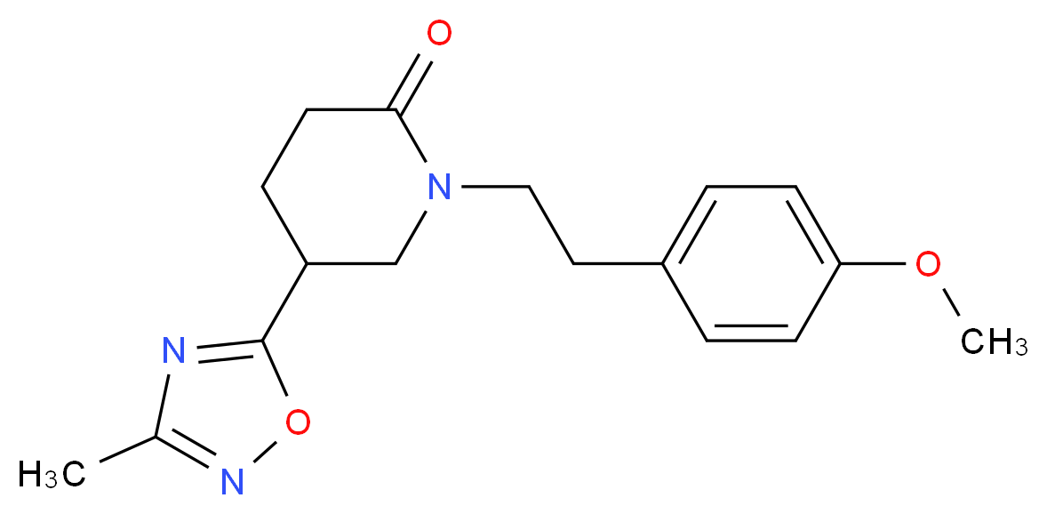 1-[2-(4-methoxyphenyl)ethyl]-5-(3-methyl-1,2,4-oxadiazol-5-yl)-2-piperidinone_Molecular_structure_CAS_)