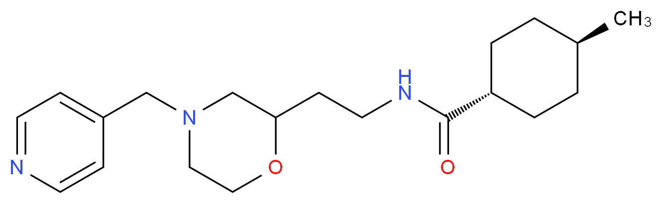 trans-4-methyl-N-{2-[4-(pyridin-4-ylmethyl)morpholin-2-yl]ethyl}cyclohexanecarboxamide_Molecular_structure_CAS_)