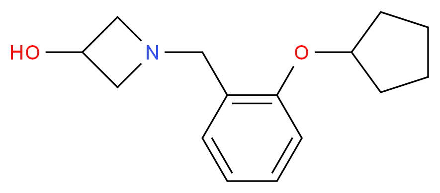 1-[2-(cyclopentyloxy)benzyl]azetidin-3-ol_Molecular_structure_CAS_)