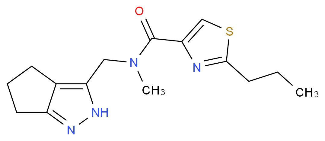 N-methyl-2-propyl-N-(2,4,5,6-tetrahydrocyclopenta[c]pyrazol-3-ylmethyl)-1,3-thiazole-4-carboxamide_Molecular_structure_CAS_)