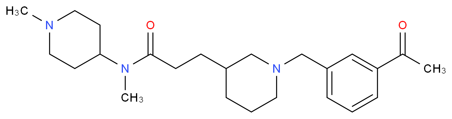 3-[1-(3-acetylbenzyl)-3-piperidinyl]-N-methyl-N-(1-methyl-4-piperidinyl)propanamide_Molecular_structure_CAS_)