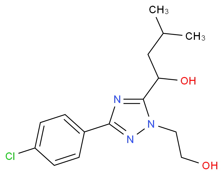 1-[3-(4-chlorophenyl)-1-(2-hydroxyethyl)-1H-1,2,4-triazol-5-yl]-3-methylbutan-1-ol_Molecular_structure_CAS_)