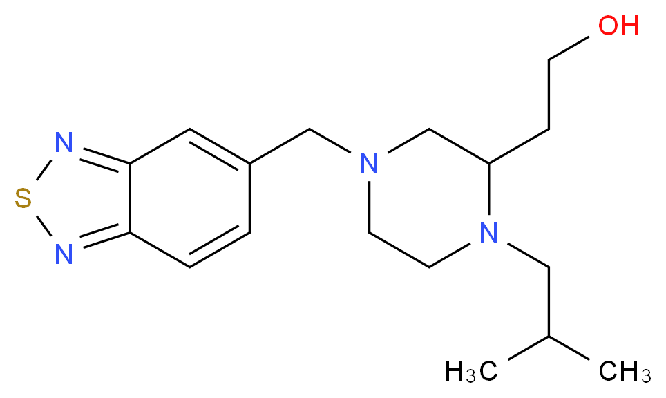 2-[4-(2,1,3-benzothiadiazol-5-ylmethyl)-1-isobutyl-2-piperazinyl]ethanol_Molecular_structure_CAS_)