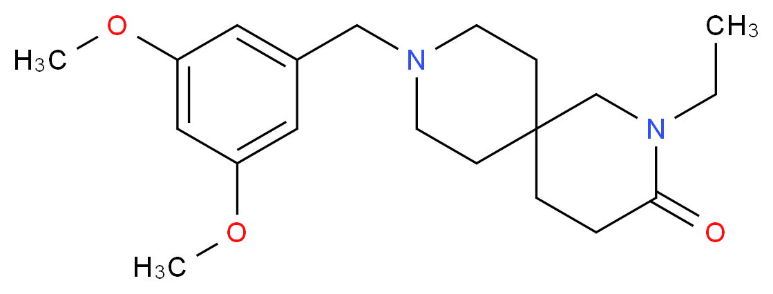 9-(3,5-dimethoxybenzyl)-2-ethyl-2,9-diazaspiro[5.5]undecan-3-one_Molecular_structure_CAS_)