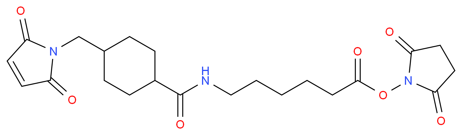 N-Succinimidyl 6-[[4-(Maleimidomethyl)cyclohexyl]carboxamido] Caproate_Molecular_structure_CAS_125559-00-4)