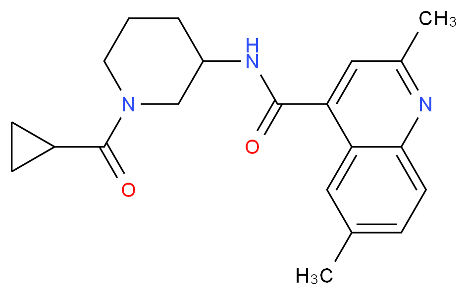 N-[1-(cyclopropylcarbonyl)-3-piperidinyl]-2,6-dimethyl-4-quinolinecarboxamide_Molecular_structure_CAS_)