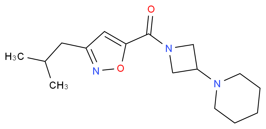 1-{1-[(3-isobutyl-5-isoxazolyl)carbonyl]-3-azetidinyl}piperidine_Molecular_structure_CAS_)