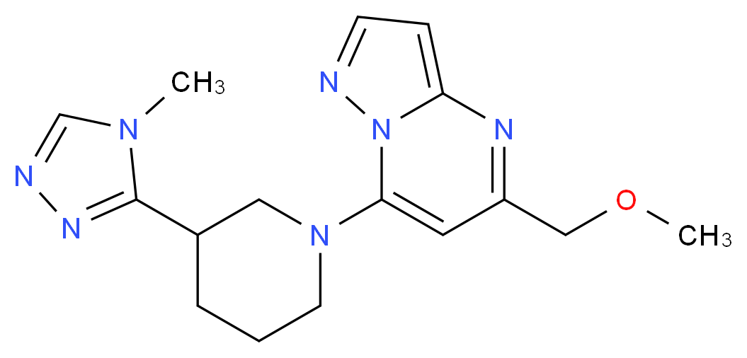 5-(methoxymethyl)-7-[3-(4-methyl-4H-1,2,4-triazol-3-yl)-1-piperidinyl]pyrazolo[1,5-a]pyrimidine_Molecular_structure_CAS_)