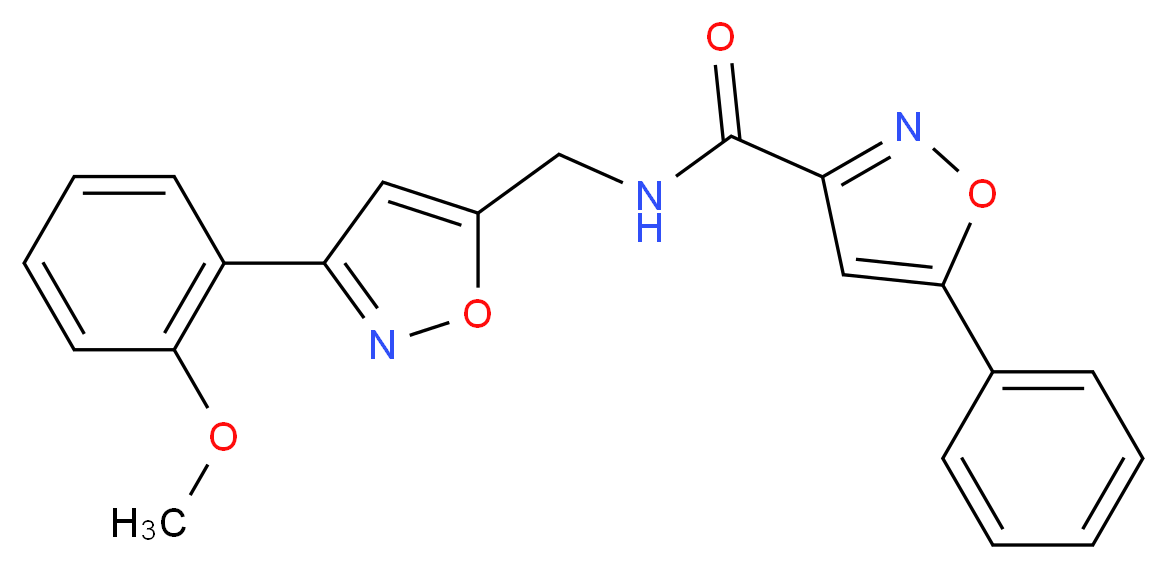N-{[3-(2-methoxyphenyl)-5-isoxazolyl]methyl}-5-phenyl-3-isoxazolecarboxamide_Molecular_structure_CAS_)