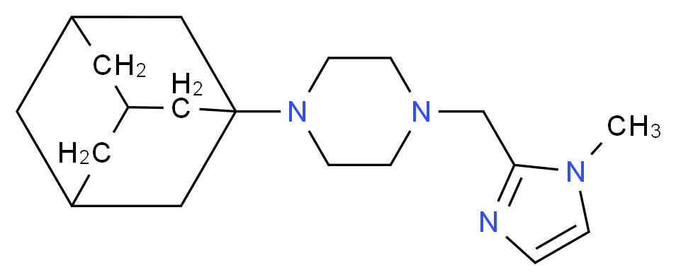 1-(1-adamantyl)-4-[(1-methyl-1H-imidazol-2-yl)methyl]piperazine_Molecular_structure_CAS_)
