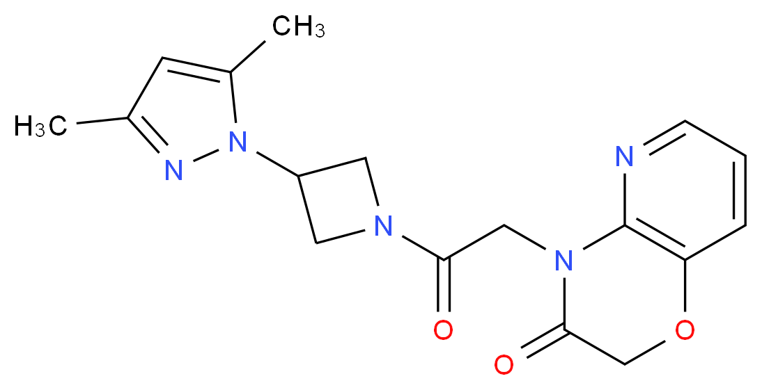 4-{2-[3-(3,5-dimethyl-1H-pyrazol-1-yl)azetidin-1-yl]-2-oxoethyl}-2H-pyrido[3,2-b][1,4]oxazin-3(4H)-one_Molecular_structure_CAS_)