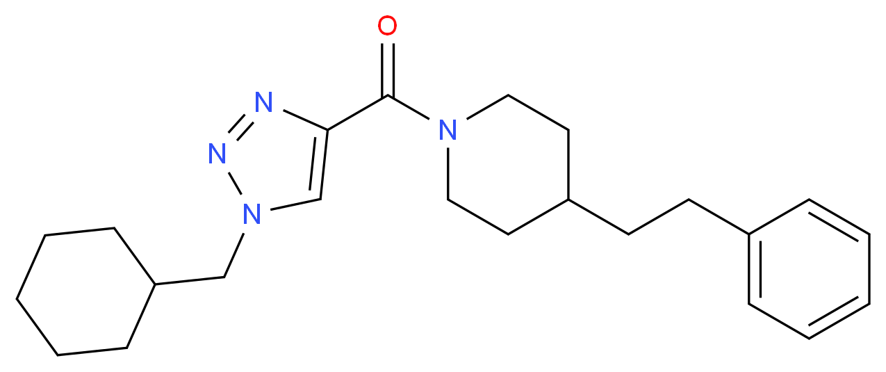 1-{[1-(cyclohexylmethyl)-1H-1,2,3-triazol-4-yl]carbonyl}-4-(2-phenylethyl)piperidine_Molecular_structure_CAS_)
